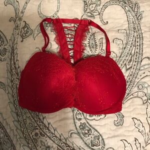 Victoria's Secret Strappy Red Lace Bra